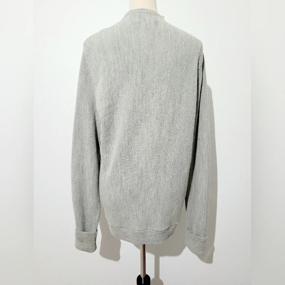 Heritage USA Men’s Cardigan Sweater Size XL Gray Wool Blend Vintage Made In USA